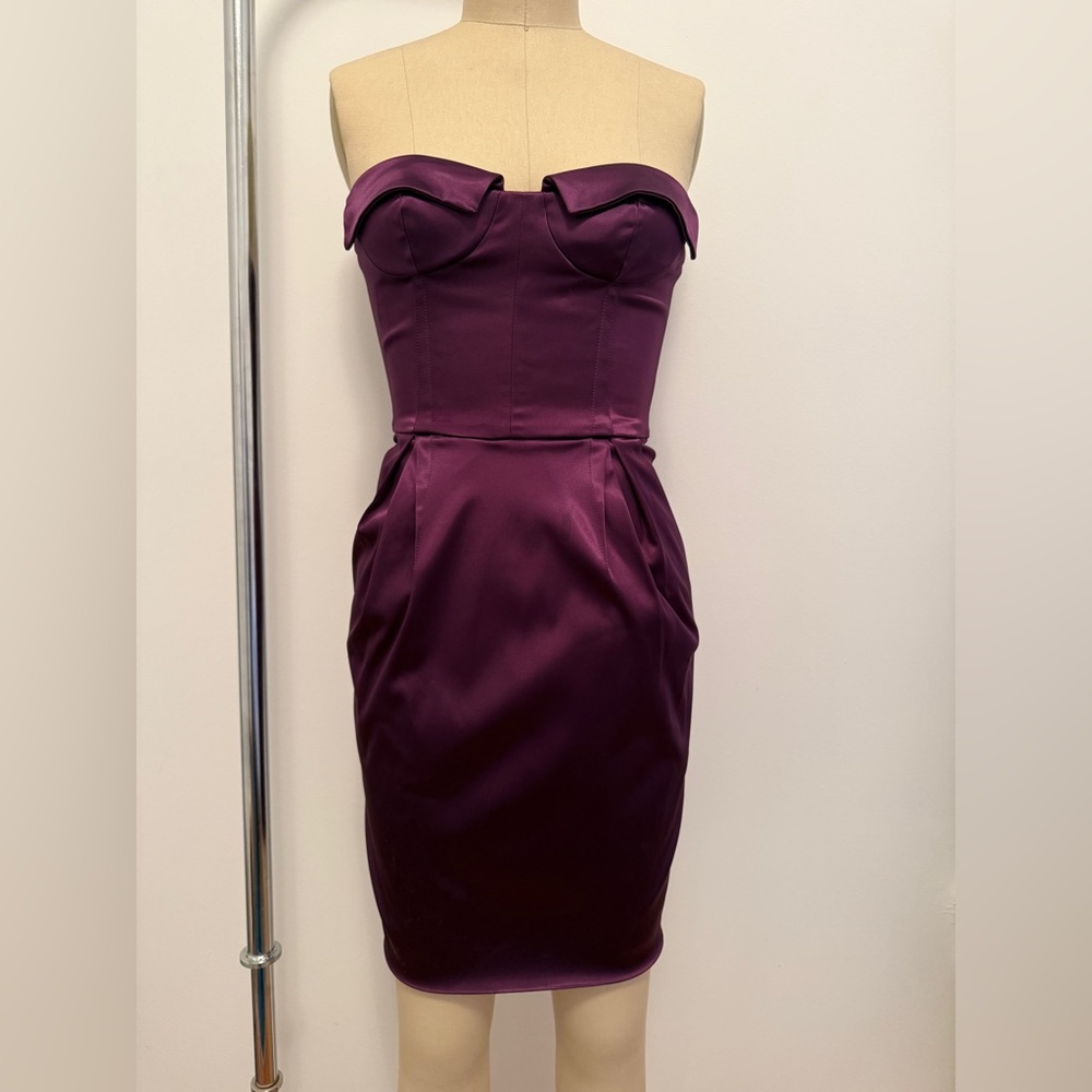 Dolce & Gabbana Strapless Dress in Deep Purple